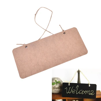

Wooden Mini Blackboard Chalkboard Message Sign With Hang String Wedding Party Decoration Marriage Supplies 18.5*8cm