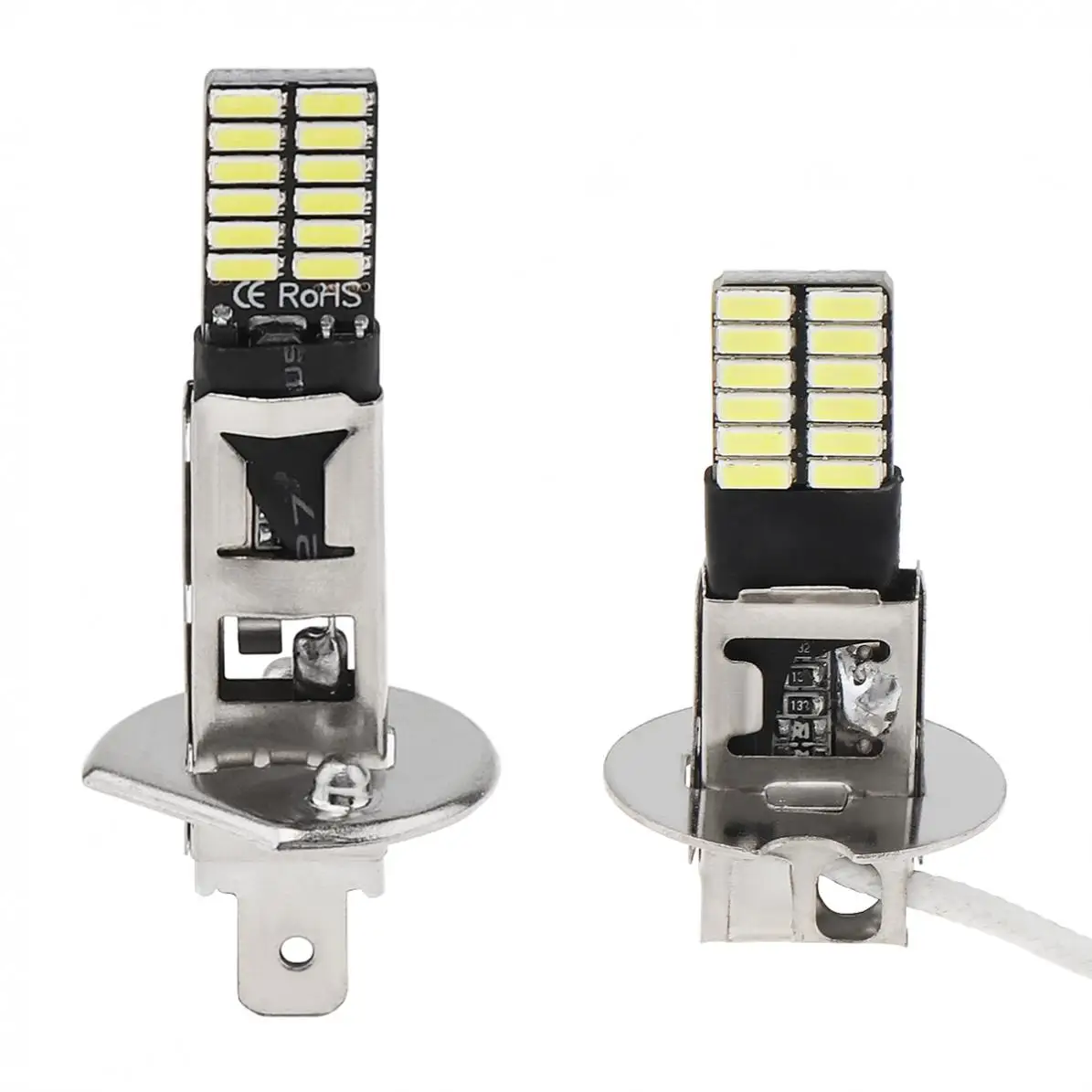 1PC H1 H3 5W Canbus LED Bulb Car Fog Light Headlight 4014 24SMD 12V Running Light Motorcyce Lamp car led car lights led lights led bulbs led headlights led car headlights