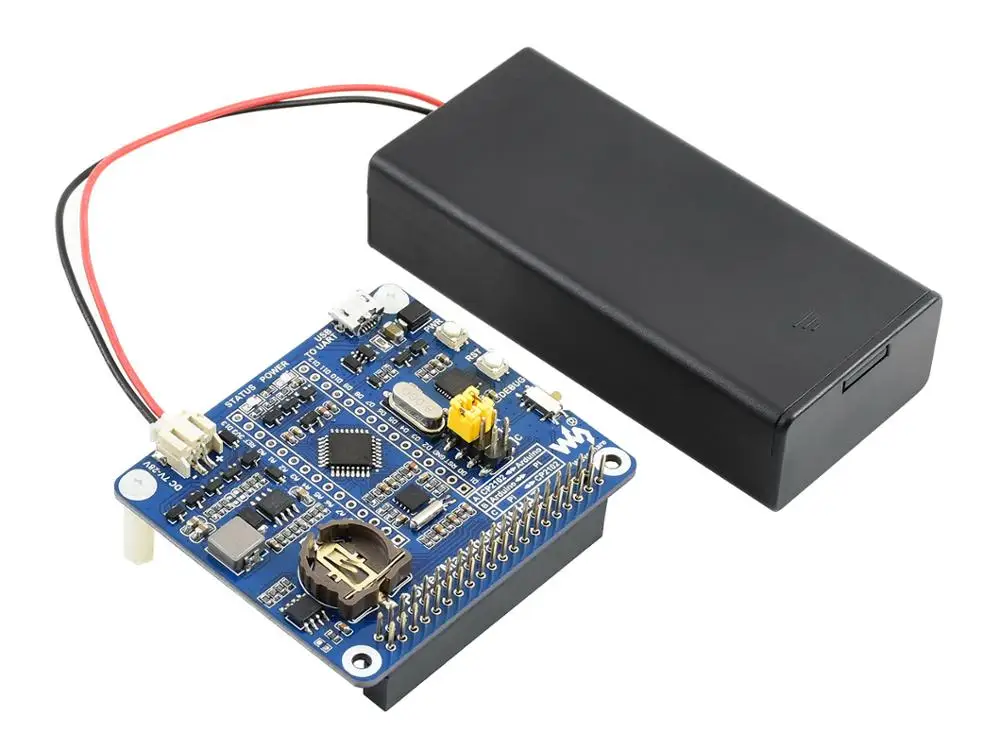 Waveshare шапка управления питанием для Raspberry Pi со встроенным ATmega328P MCU и PCF8523 RTC чип