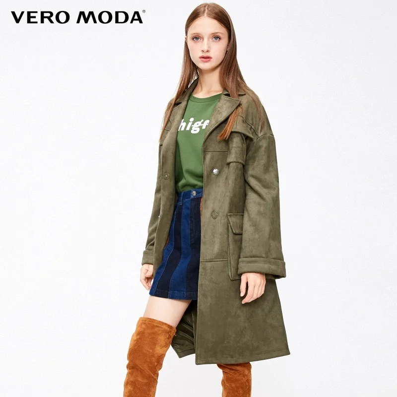 Vero Moda несколько карманов скрытые пуговицы чистый цвет Тренч куртка кофта куртка женская| 318409514