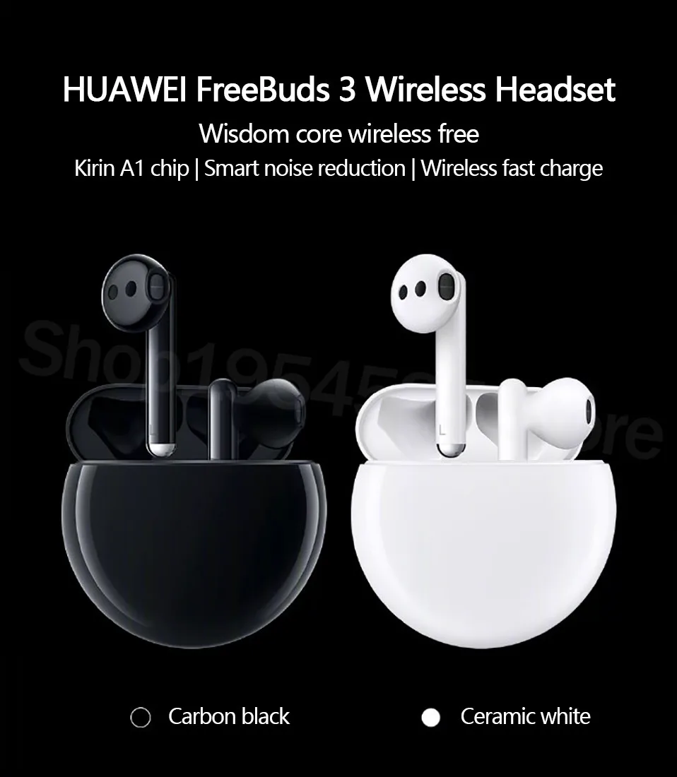 HUAWEI FreeBuds 3 Bluetooth наушники беспроводные наушники-вкладыши kirin A1 интеллектуальное шумоподавление управление краном быстрая Беспроводная зарядка