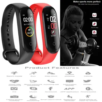

M4 Color Screen Smart Watch IPS Multi-function Pedometer And Blood Pressure Monitoring Bracelet Outdoor Sports Watch Hotselling