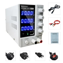 Fonte de alimentação ajustável 4 digitsl regulador de tensão dc 12 volts 30v 10a interruptor de alimentação laboratório alimentação com usb 5v 2a