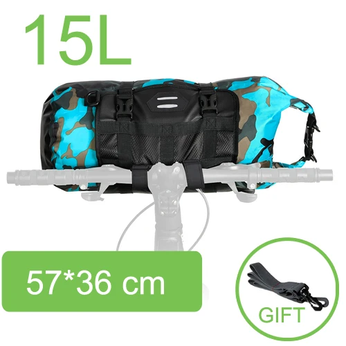 15L Cam 2 NEWBOLER велосипедная сумка большой емкости Водонепроницаемая передняя Труба велосипедная сумка MTB Сумка На Руль Передняя рама багажника Аксессуары для велосипеда - Цвет: 15L Cam 2