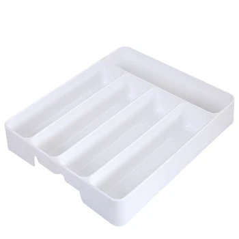 

Fork Storage Anti Slid Kitchen Washable Plastic Compartment Durable Organizer Cutlery Trays Space Saving Spoon Home Easy Clean