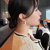 Elegant Celebrity Metal Inlaid Pearl Earrings For Woman Fashion Jewelry 2022 New Luxury Wedding Party Girl's Unusual Earrings ► Photo 3/6