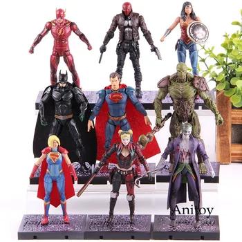 

Injustice League 2 Figure Swamp Thing Wonder Woman Superman The Joker Harley Quinn the Flash Batman Action Figure PVC Model Toy