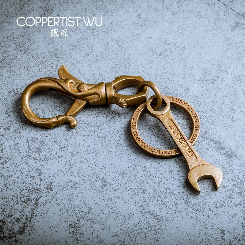 Coppertist. wu античная бронза брелок кольцо из сплава гаечный ключ в форме гаечного