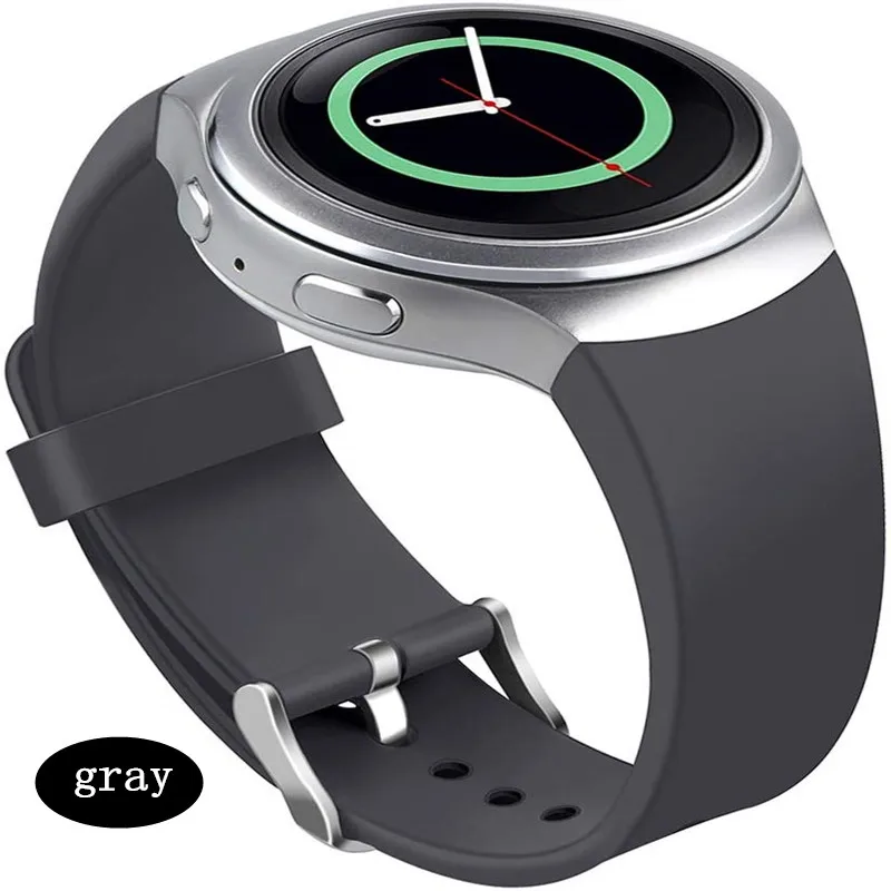 gray Силиконовый ремешок для часов для samsung Galaxy gear S2 band R720 R730 Smart correa наручный браслет активные ремешки для часов nato - Цвет ремешка: gray