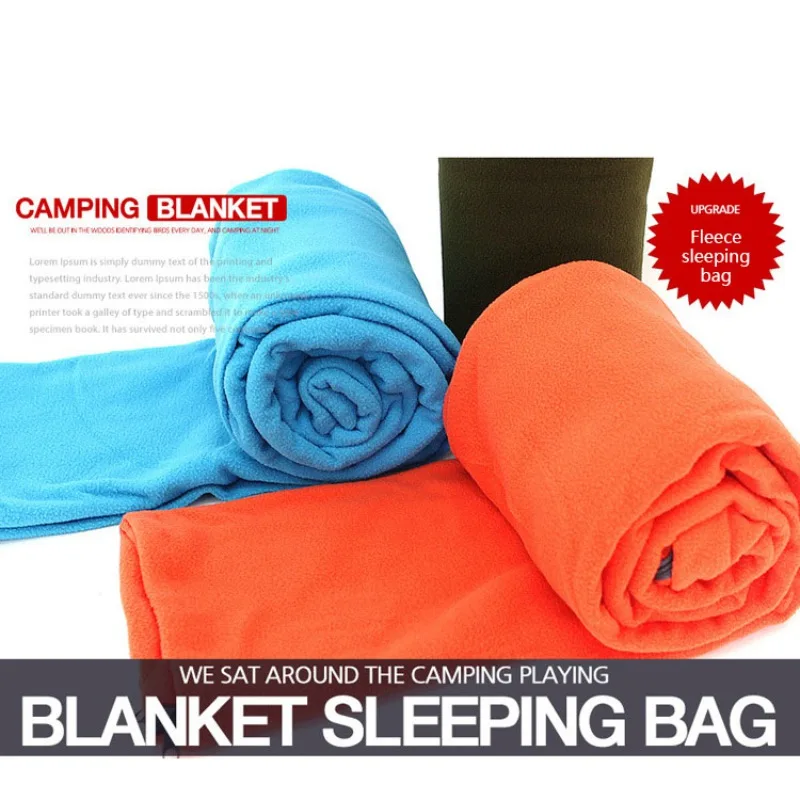 Сверхлегкий спальный мешок для улицы, Флисовое одеяло, одеяло, переносные спальные мешки для кемпинга, путешествий, здоровый Открытый спальный мешок