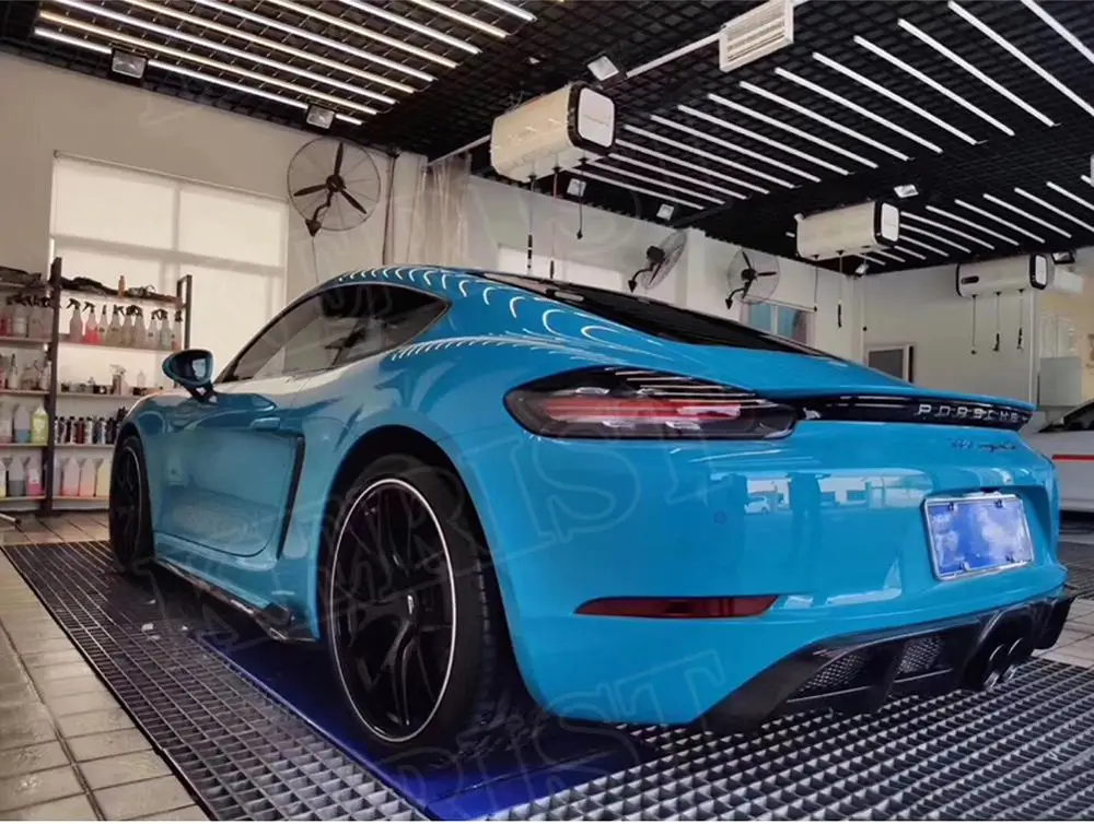 for Porsche 718 boxster cayman 2017-up Carbon Fiber diffuser Car Styling
