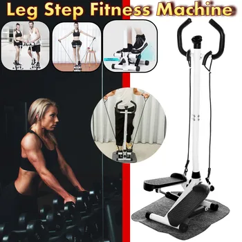 

Mini Lose Weight Multi-functional Pedal Fitness Equipment Steppers Quiet Hydraulic Treadmill With Handle Bar And LCD Monitor