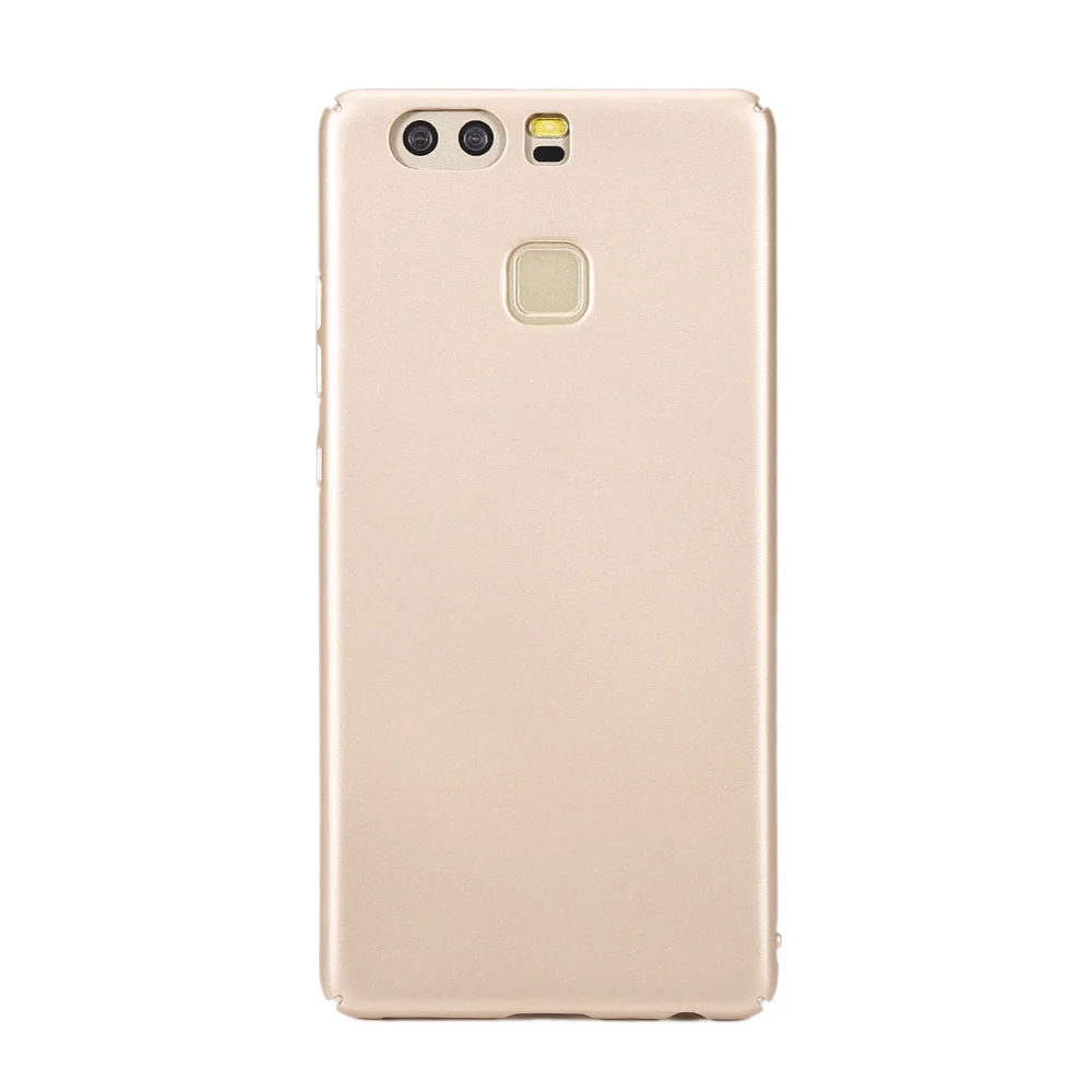 Ультратонкий жесткий пластиковый чехол для телефона из поликарбоната для huawei P9 Honor 8 Nova P10 P8 Lite, полноразмерный чехол с цветной металлической краской - Цвет: Gold