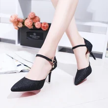 Новинка; босоножки с пряжкой и острым носком на высоком каблуке-шпильке; женские туфли-компаньоны