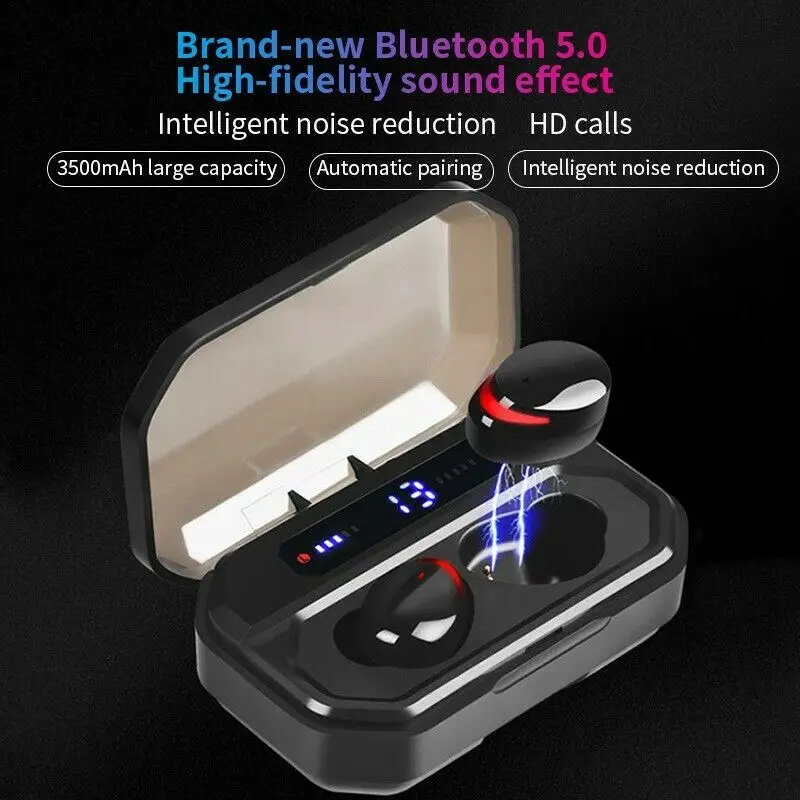 Ottwn F8 Mini TWS Bluetooth 5,0 стерео наушники IPX7 водонепроницаемая Спортивная гарнитура высокого качества с микрофоном 3500 мАч зарядный чехол