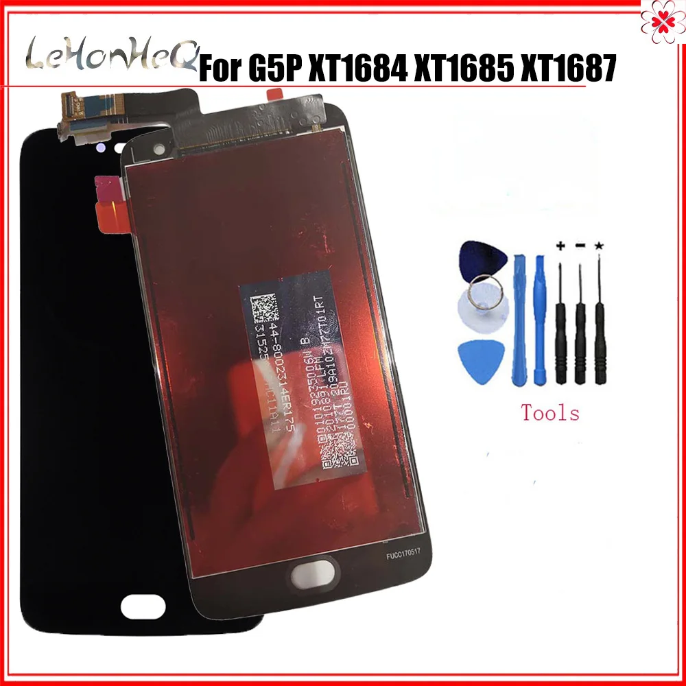 Goede Test AMOLED LCD Voor Motorola MOTO G5P G5 Plus XT1685 XT1684 XT1687 Display Touch screen Digitizer Vergadering Voor MOTO G5 plus LCD
