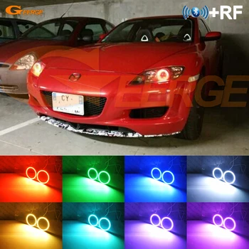 Multi-Color LED Angel Eyes Halo Rings Kit for Mazda RX8 Rx-8 SE3P 2004-2008 RGB