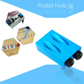 

Woodworking Oblique Pocket Hole Jig Kit 6/8/10mm Hole Locator Drill Bit DIY Screw Guides Oblique Hole Carpentry Tools