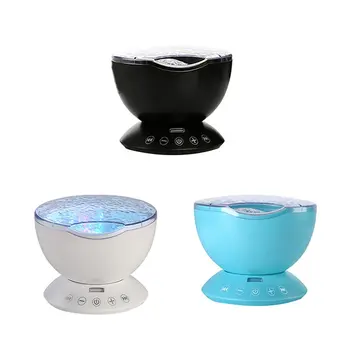 

New Upgrade Romantic Ocean Wave Projector Starry Colorful Music+Lamp Card Night Light with Remote Controller Drop Shipping