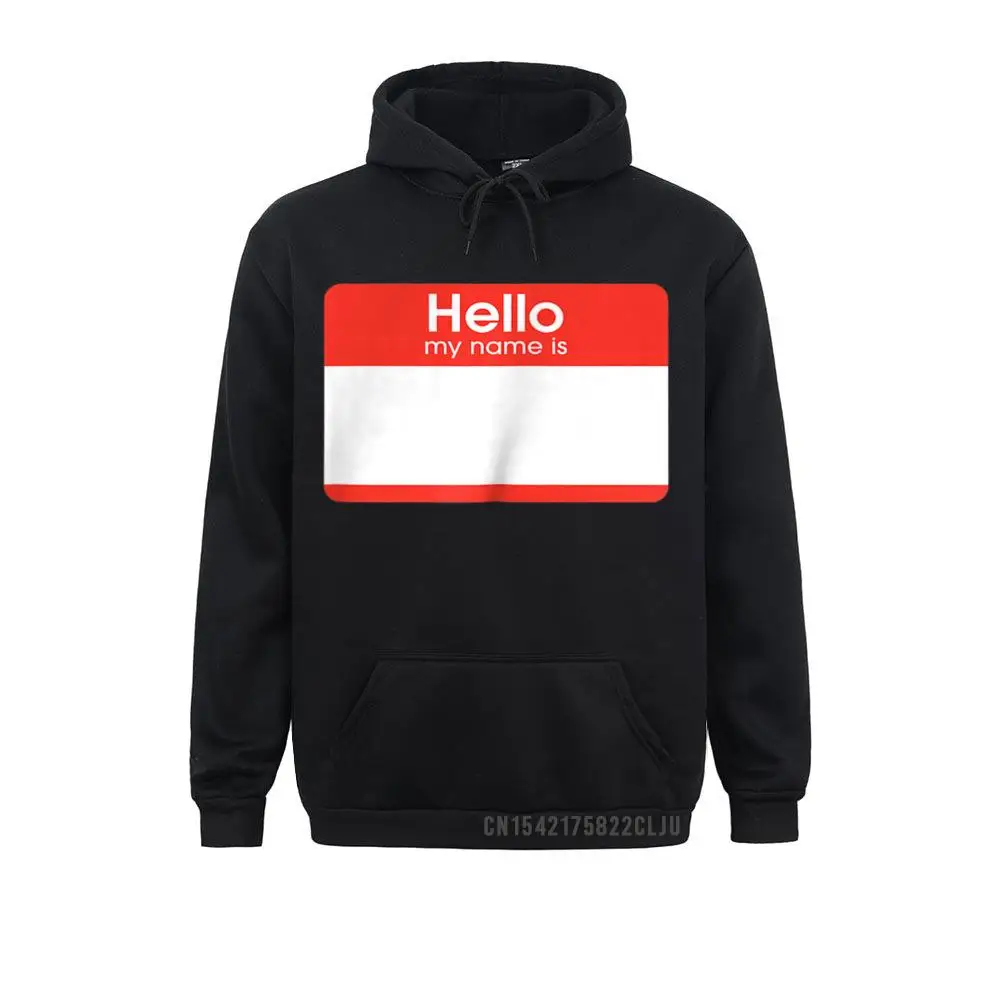 

Теплые мужские толстовки с длинным рукавом и надписью «Hello My Is»
