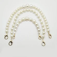 Sweet Faux Pearl Beaded Handbag Strap Women DIY Handles To Make Bag Fashion Lady Replacement Purse Strap Three Sizes Bag Chain