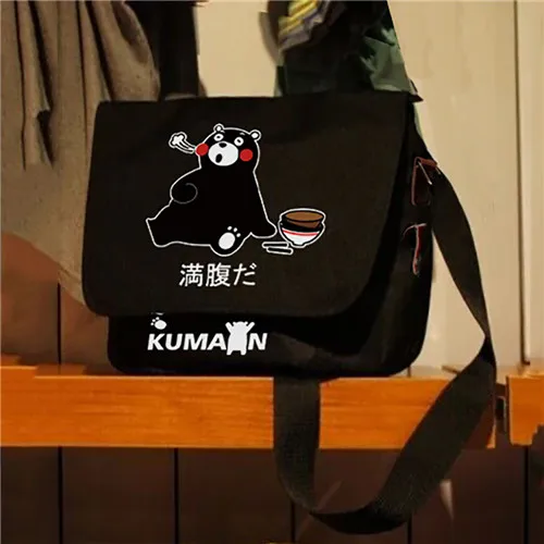 MeanCat KUMAMON Crossbody Bag for Children Students Light in Dark Messenger Bag - Цвет: C