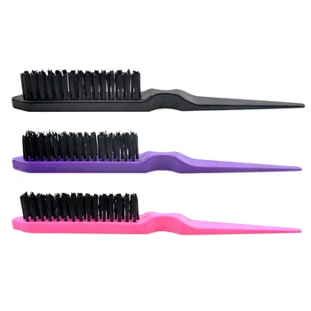 

Practical Natural Boar Bristle Hair Fluffy Brush Plastic Handle Barber Multi-functional Convenient Hairdressing Comb