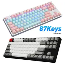 

87Pcs/Set PBT Color Matching Light-proof Mechanical Keyboard Keycaps Replacement