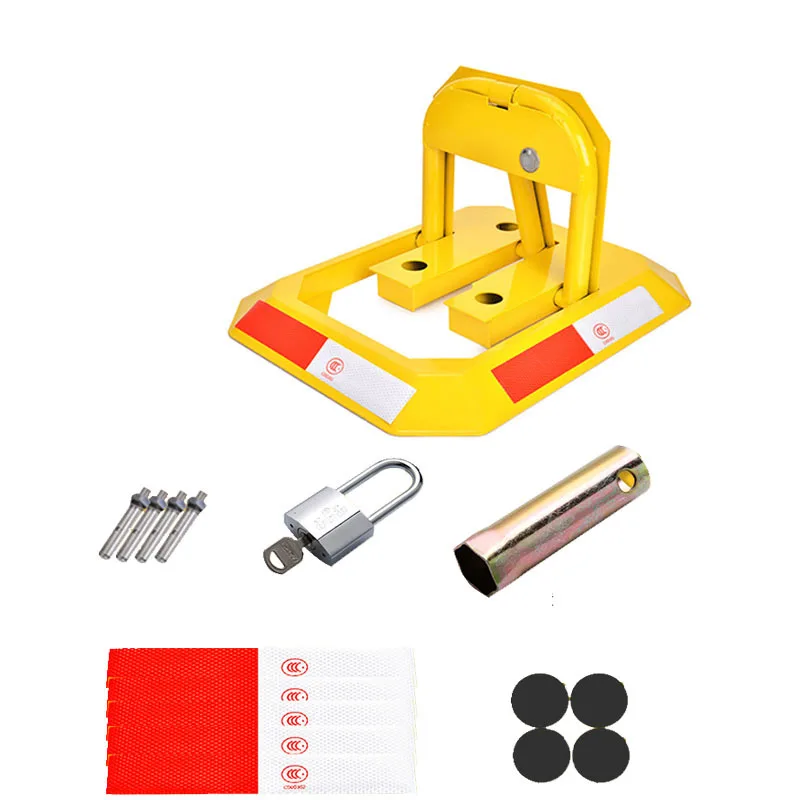 Manual Parking Barrier for Private Parking Space Double Lock Thickened Car Lock Bollard Post Safety Anti Blocker