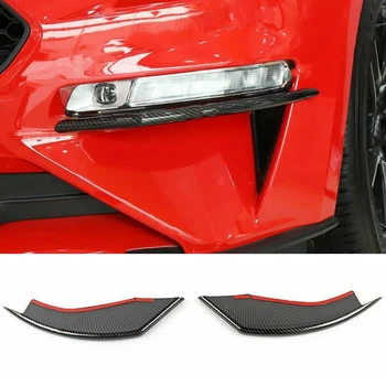 

CITALL 2Pcs Carbon Fiber Texture ABS Car Front Fog Light Eyebrown Trim Cover Fit for Ford Mustang 2018 2019