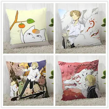 

Custom natsume yuujinchou Pillow Case Polyester Decorative Pillowcases zipper Pillow Case Square Pillowcase 40*40cm