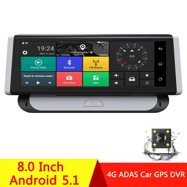 TZ102VGA WHEXUNE, новинка, 4G, android 5,1, Автомобильный видеорегистратор, 8 дюймов, автомобильная видеокамера, gps навигация, FHD 1080 P, видеорегистратор, регистратор, дистанционный монитор - Название цвета: TZ102VGA