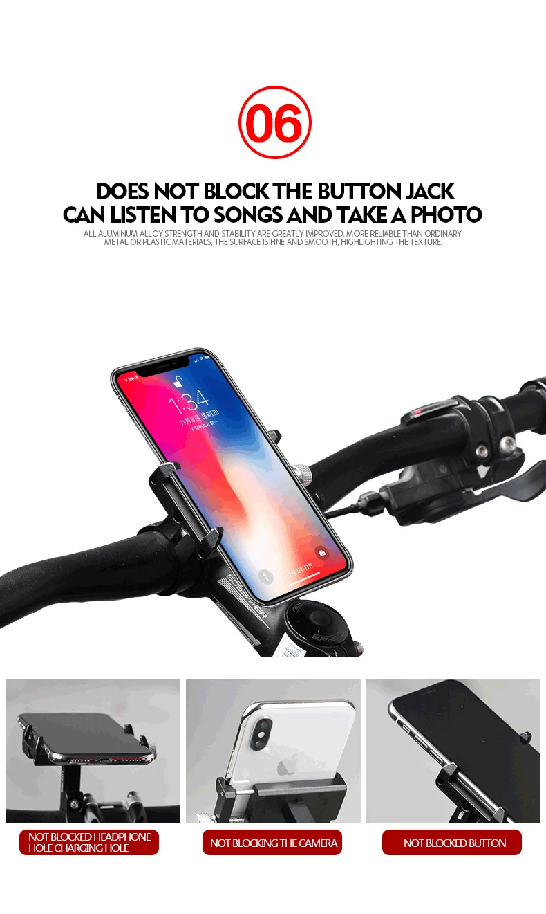 GUB велосипедный держатель для телефона алюминиевый Универсальный держатель MTB дорожный мотоцикл подставка для руля 3," до 7,15" смартфонов