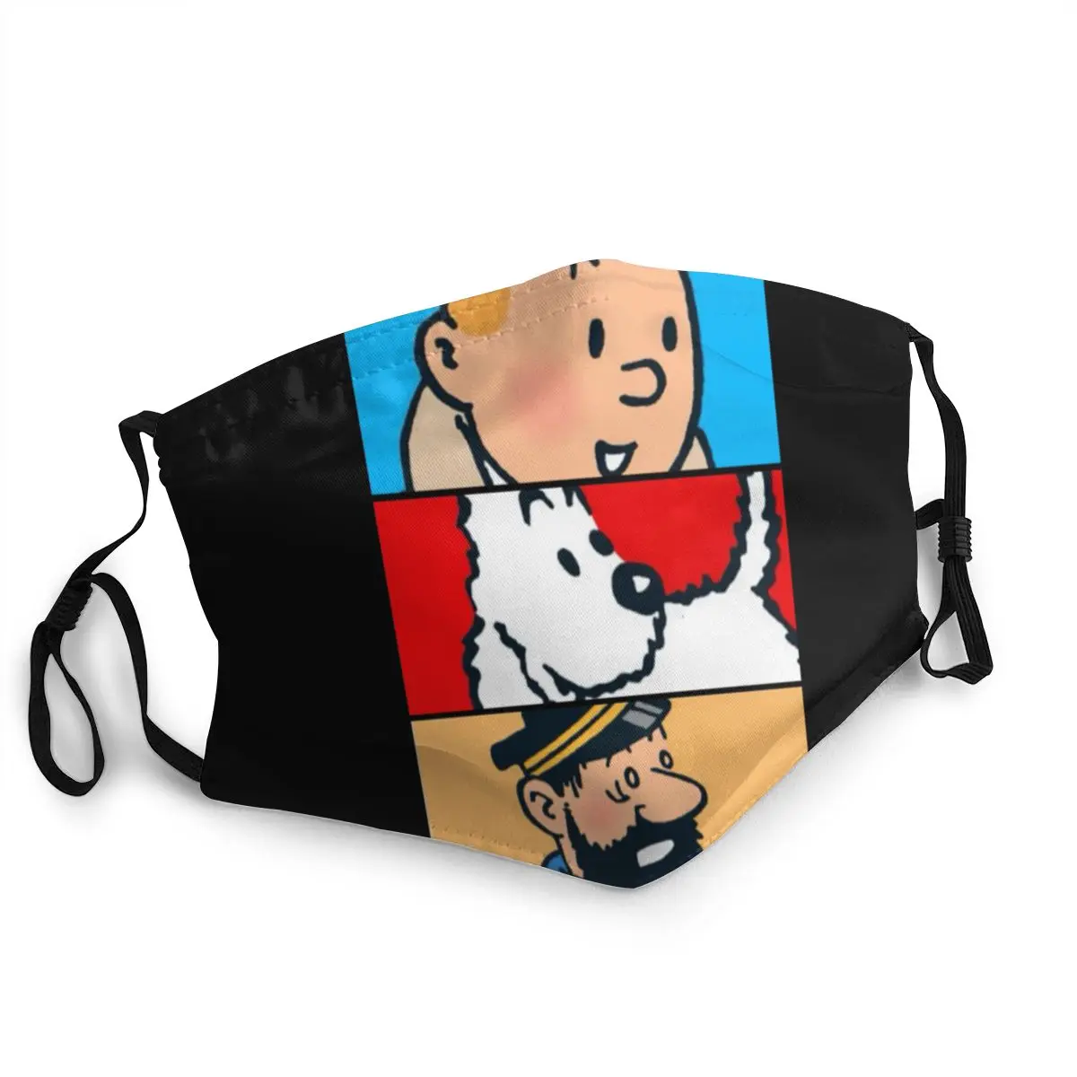 Milou Haddock The Adventures Of Tintin Reusable Mouth Face Mask Anti Haze Dustproof Protection Cover Respirator Muffle | Аксессуары для