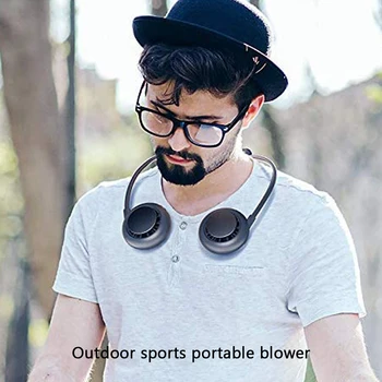 

Portable Fan Hands-free Neck Band Hands-Free Hanging USB Rechargeable Dual Fan Mini air conditioner/cooler Fan for Room