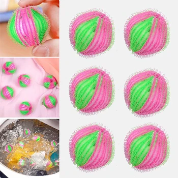 

6 Pcs Clothes Personal Care Hair Ball Magic Hair Removal Wax Ball Washing Machine Cleaning Ball Grabs Fuzz Hair