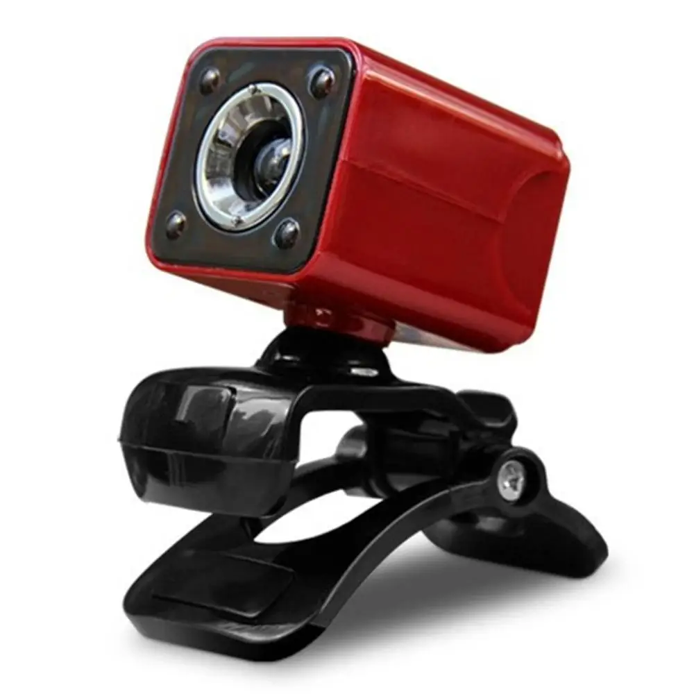 A862 вебкамера с usb-разъемом 720P HD компьютер Камера веб-камеры встроенным звукопоглощающим микрофон 640*480 динамический Разрешение - Цвет: Красный