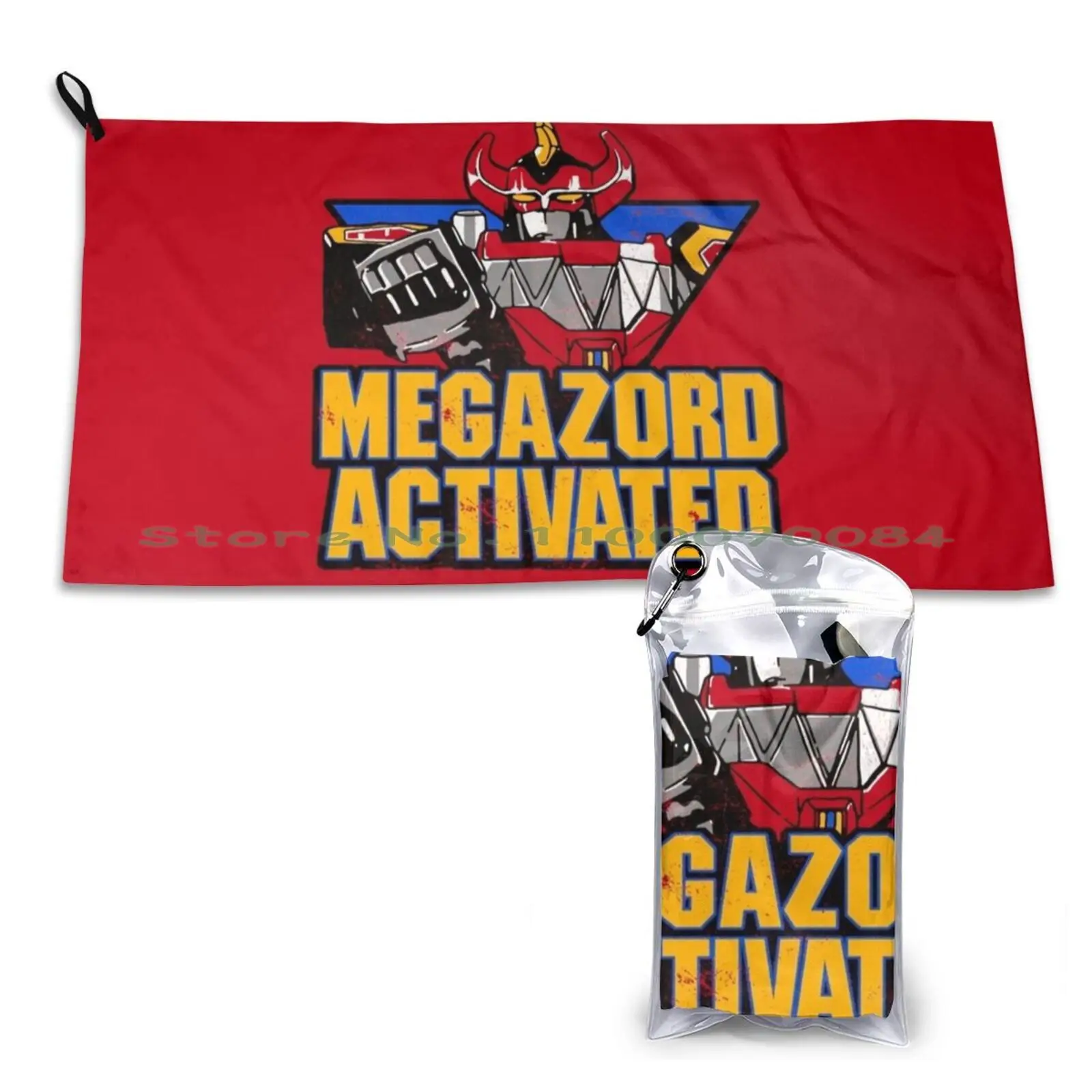 Megazord Asciugamano Ad Asciugatura Rapida Attivato Palestra Bagno Sportivo Portatile Green Ranger Super Sentai Pink Ranger Blue Ranger Yellow Ranger