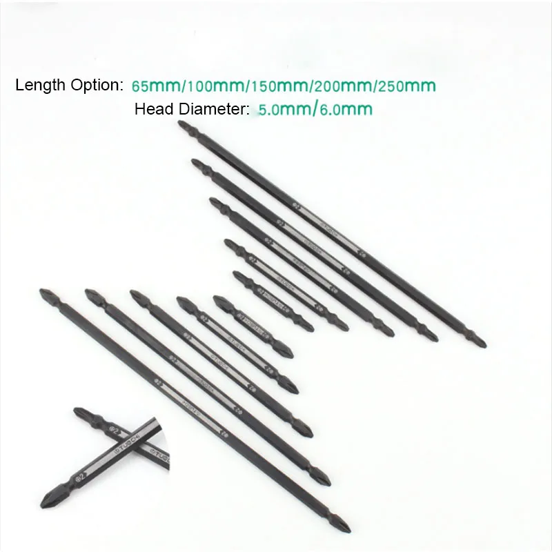 

Double Head Screwdriver Bit Set 1/4'' Hex Shank Magnetic Screwdriver Bit Phillips Screwdriver PH2/PH3 For Electric Screw Driver