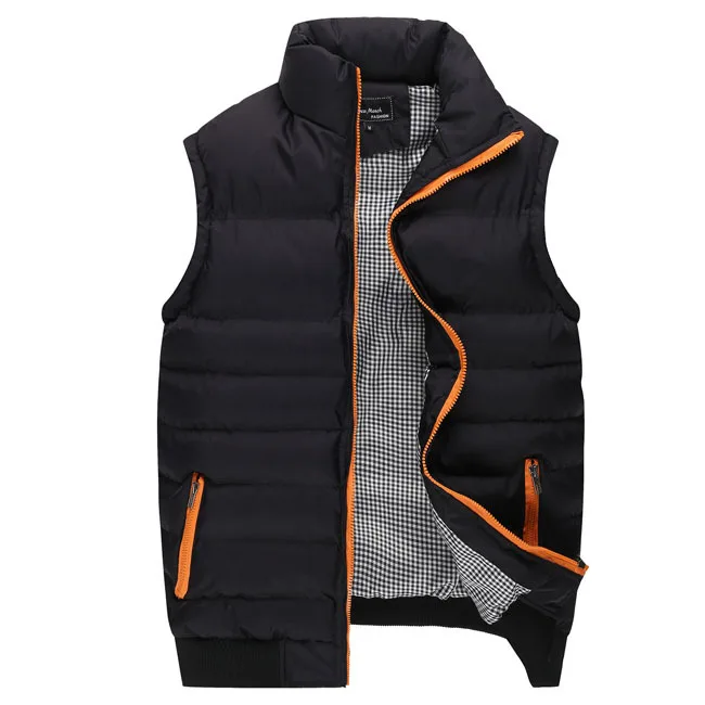 Autumn And Winter Stand Collar MEN'S Waistcoat Large Size Cotton Waistcoat MEN'S Waistcoat Customizable Fast