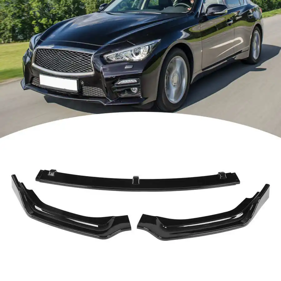 Сменный разветвитель для переднего бампера Infiniti Q50 Base Luxe Premium 2018 2019 2020 ABS 3 шт. |