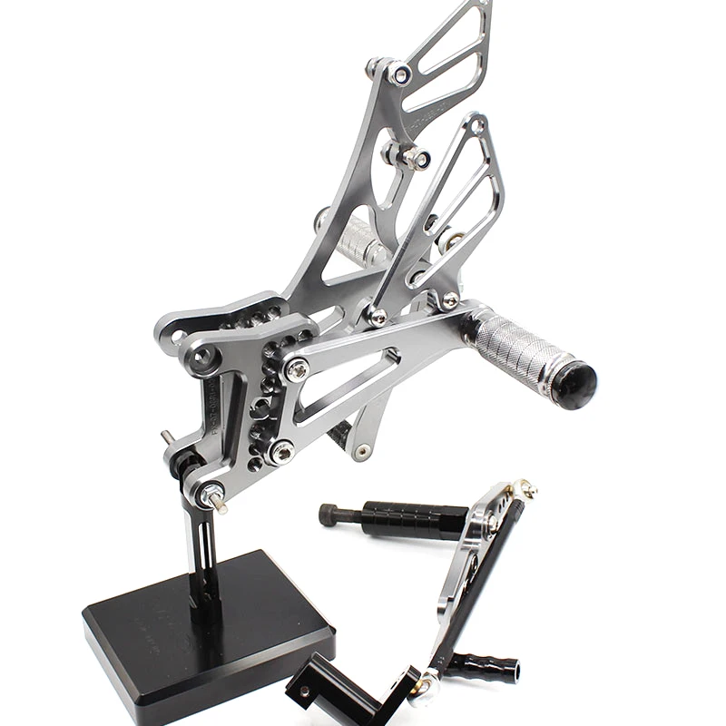 Для YAMAHA YZF R1 yzf r1 2007-2008 CNC алюминиевый сплав мотоцикл подножка для ног Педаль peg Rearset задний Набор - Цвет: Grey