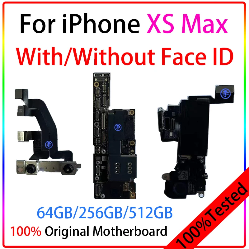 100% Original Factory Unlocked for IPhone XS Max Motherboard With full chips Mainboard Free iCloud With/NO Face ID iphonexsmax | Запчасти