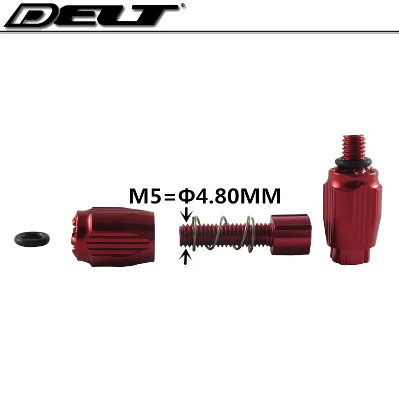 CNC 2pcs M5 Винты MTB Горный складной городской дорожный велосипед велосипедный переключатель рычаг переключения ручного тормоза регулировочный винт Накладка для болта колпачки красный