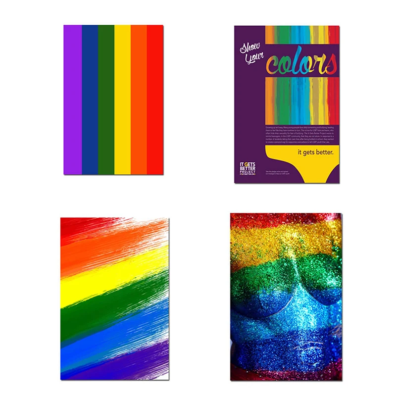 ЛГБТ Холст плакат флаг стена искусство на холсте печатные доски боевые искусства