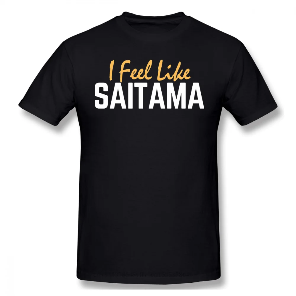 

I Feel Like Saitama Print Cotton Funny One Punch Man Genos Superhero Anime Fashion Streetwear T-shirt