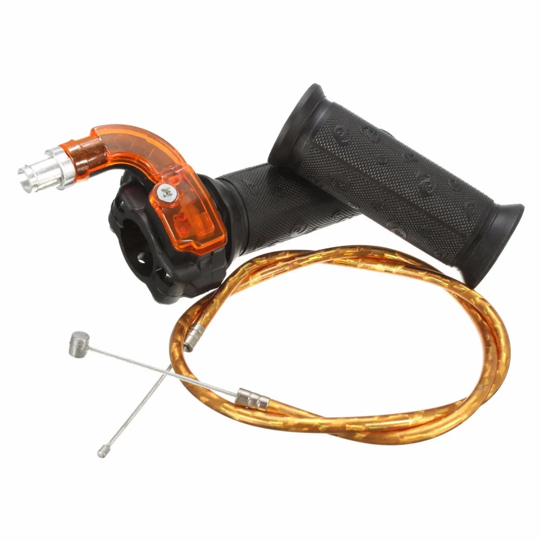 Restrictable Twist Throttle Grip Cable Set For 47 49 cc Mini Dirt Bike Quad ATV