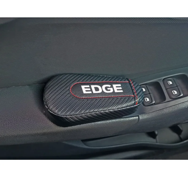 Для Ford Edge, 1 шт., углеродное волокно, кожа, авто подушка для ног, наколенник, Автомобильный Дверной рычаг, накладка на руку, автомобильные аксессуары, защита для автомобиля