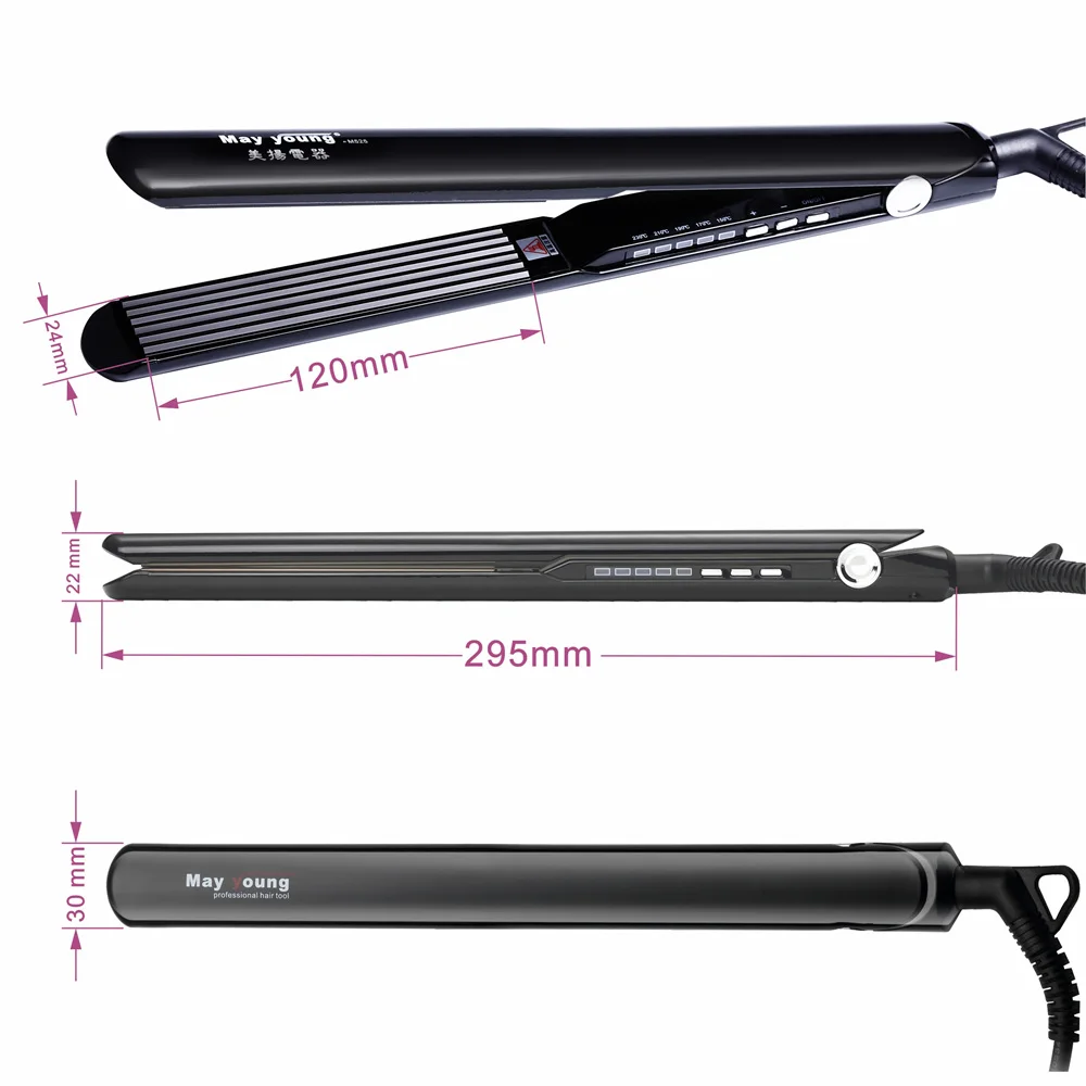 1" Professional Super Thin Body Zigzag Root Volumizer Waver Hair Crimper 6