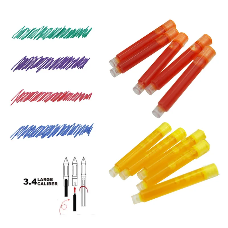 High quality 20pcs Color Ink Supplies fountain Pen ink Refill cartridge office school student stationery